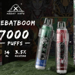 喜貝HEBATBOOM7000口 一次性電子煙 | 5.0% 尼古丁 14ML 煙油 台灣購買推薦