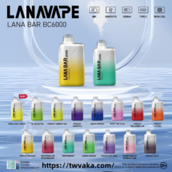 LANA Bar BC 6000口系列一次性電子菸-提供多樣化的口味選，擇享受無限口感-台灣現貨