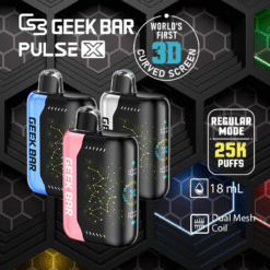 GEEK BAR PULSE X 一次性電子煙 - 25,000 次吸入，18 毫升電子液體，3D LED 屏幕與可調氣流設計