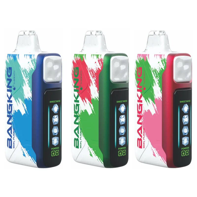 BangKing Ice Cool 60000口 一次性電子煙 - 5段可調冰涼度、可充電60K口數 LED顯示螢幕